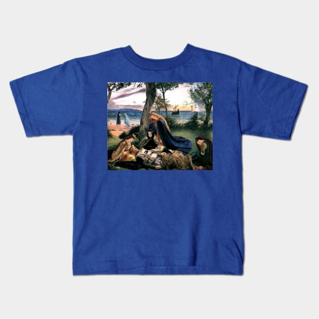 The Death of King Arthur - James Archer 1860 Kids T-Shirt by forgottenbeauty